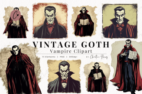 Download Vintage Goth Vampire Clipart - Vampire clipart Collection
