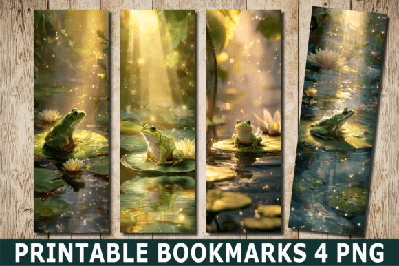 Download Enchanted Frog Lily Pond Glow Bookmark - Premium Resources